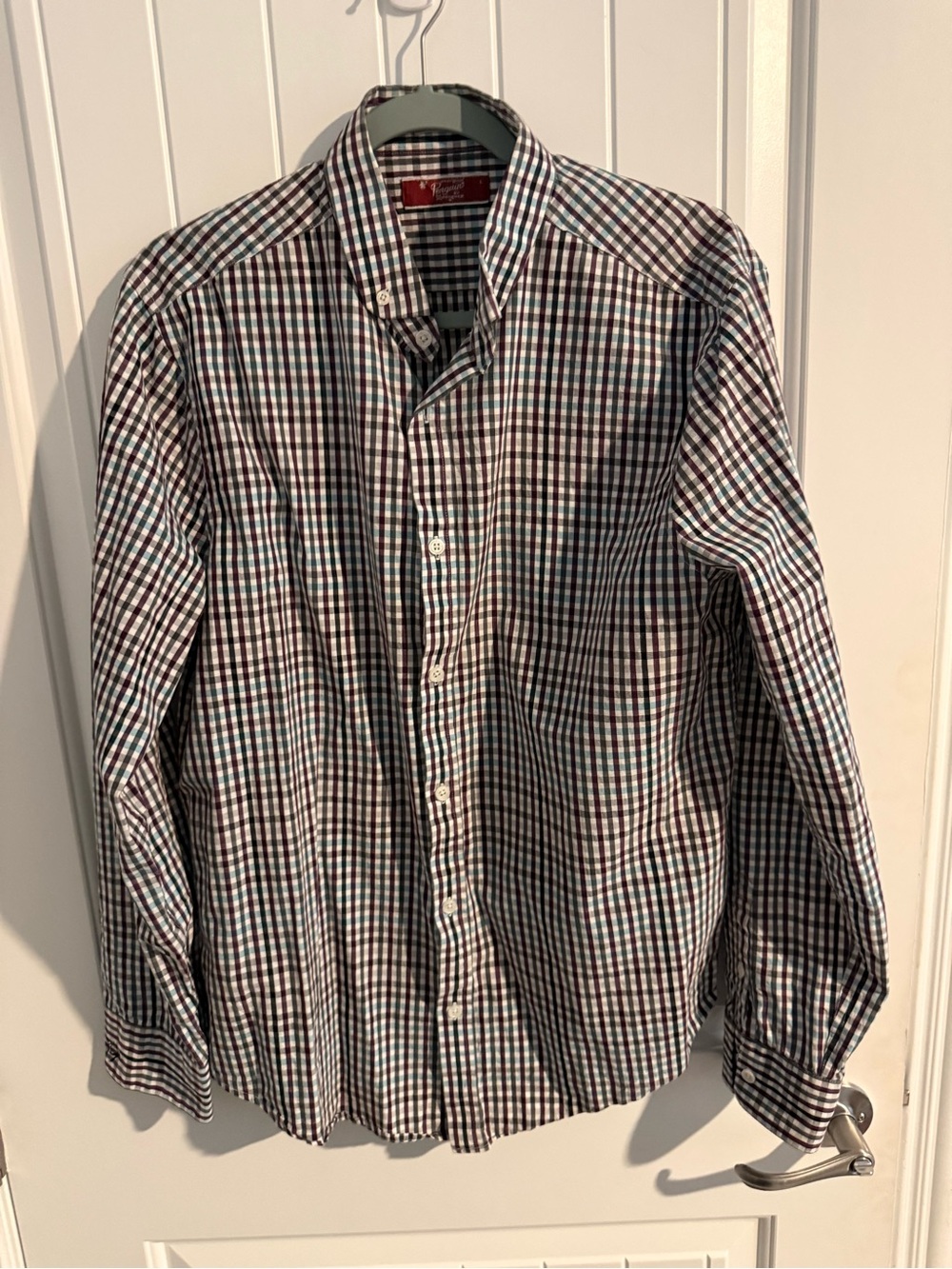 Original Penguin by Munsingwear Plaid Button-Down Shirt — Men’s Large